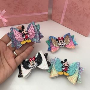 Mickey Minnie Mouse Cute Sparkly Clips
